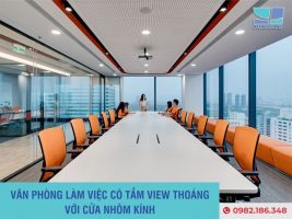 Cửa nhôm kính văn phòng cho tầm view thoáng